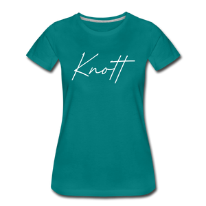 Knott County Cursive Women's T-Shirt - teal