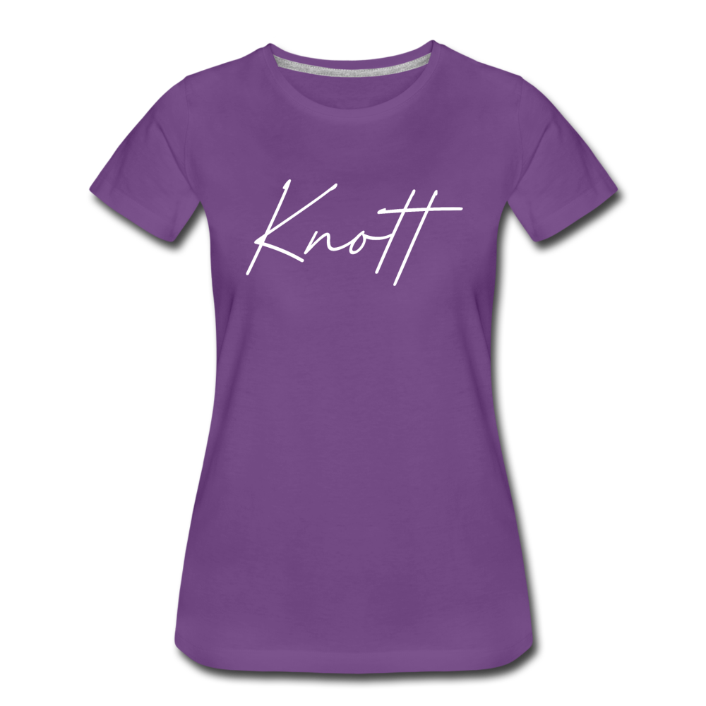 Knott County Cursive Women's T-Shirt - purple