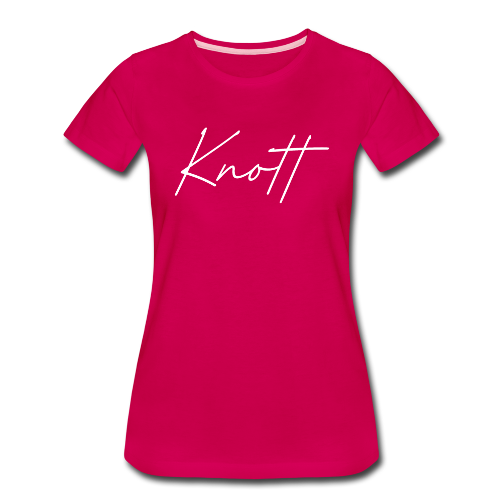 Knott County Cursive Women's T-Shirt - dark pink