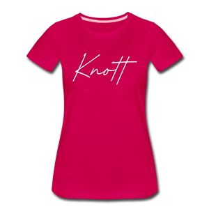 Knott County Cursive Women's T-Shirt - dark pink