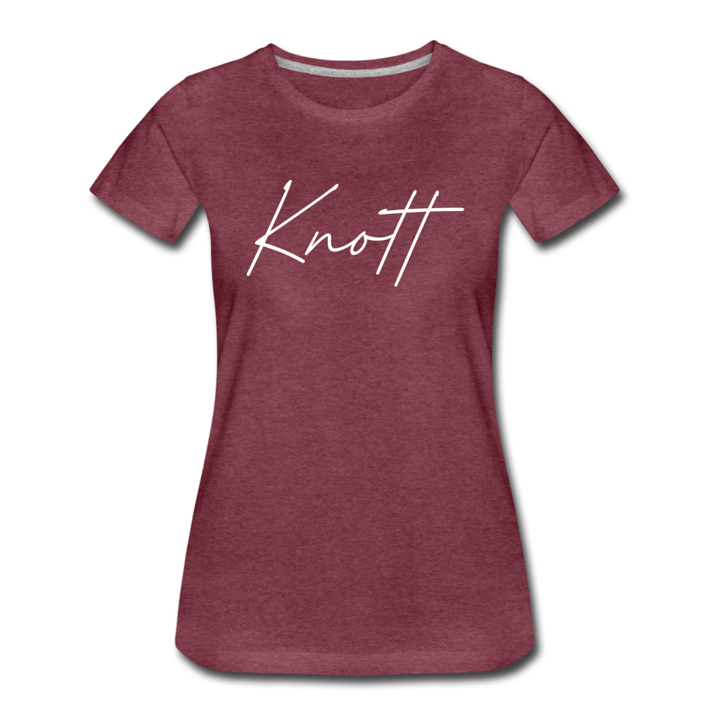 Knott County Cursive Women's T-Shirt - heather burgundy