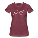 Knott County Cursive Women's T-Shirt - heather burgundy