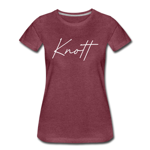 Knott County Cursive Women's T-Shirt - heather burgundy