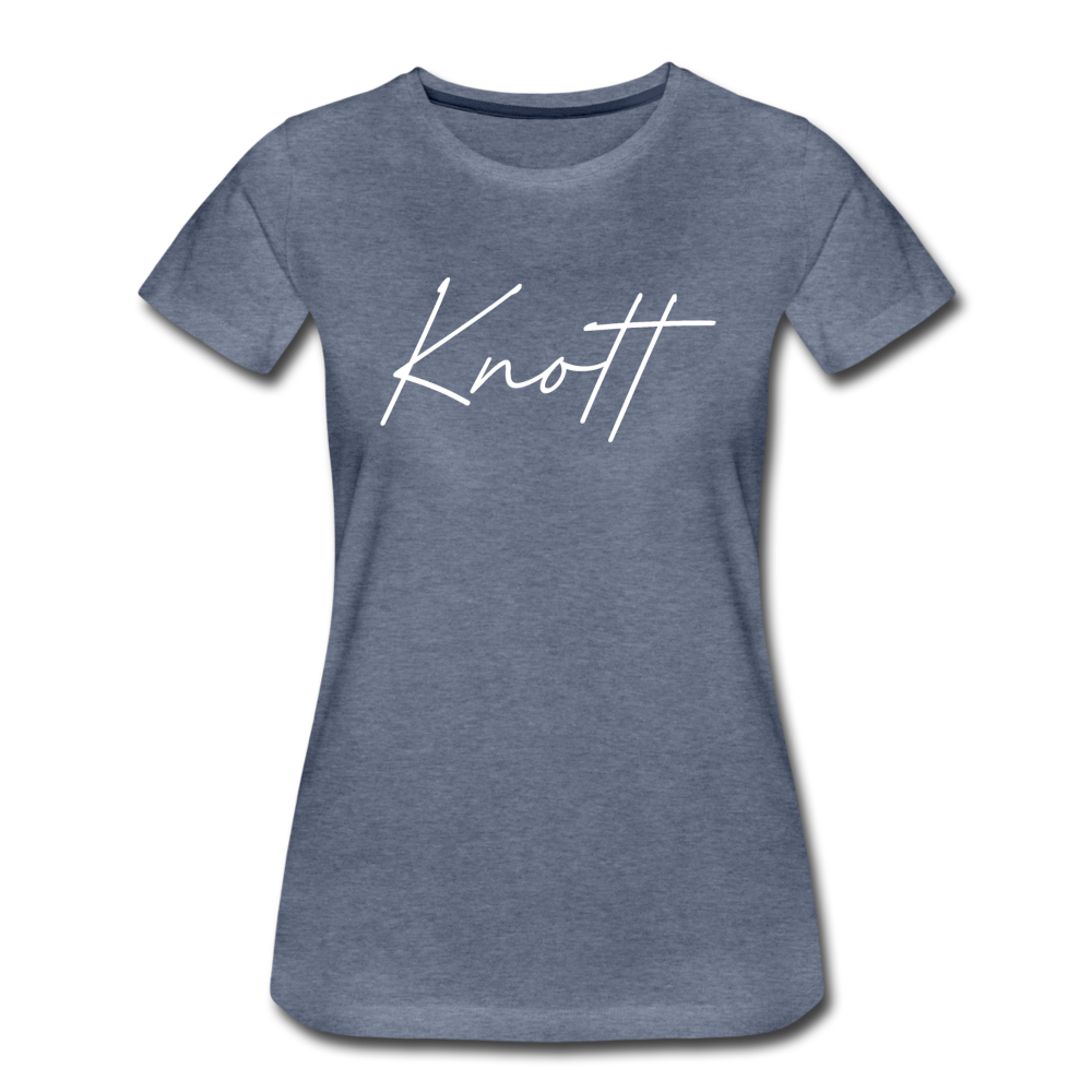 Knott County Cursive Women's T-Shirt - heather blue