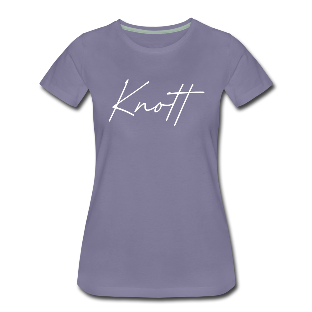 Knott County Cursive Women's T-Shirt - washed violet