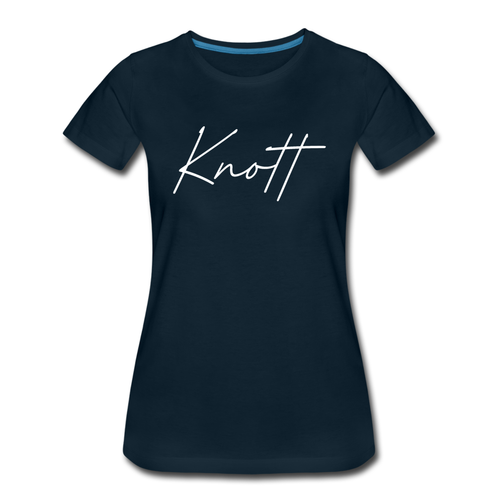 Knott County Cursive Women's T-Shirt - deep navy