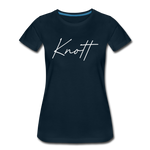 Knott County Cursive Women's T-Shirt - deep navy