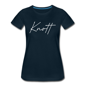 Knott County Cursive Women's T-Shirt - deep navy