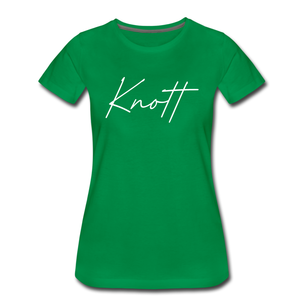 Knott County Cursive Women's T-Shirt - kelly green