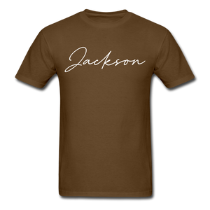 Jackson County Cursive T-Shirt - brown