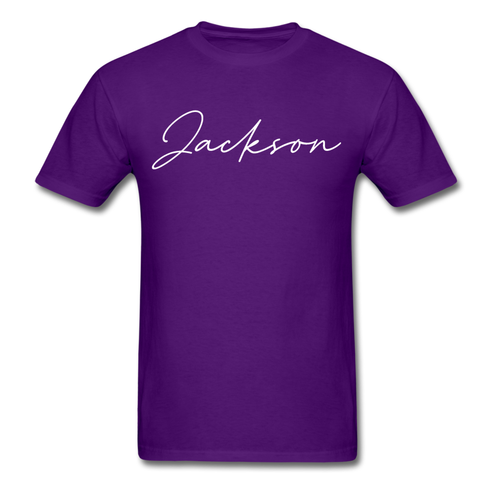 Jackson County Cursive T-Shirt - purple
