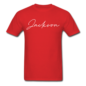 Jackson County Cursive T-Shirt - red