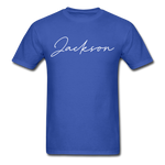 Jackson County Cursive T-Shirt - royal blue