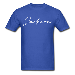 Jackson County Cursive T-Shirt - royal blue