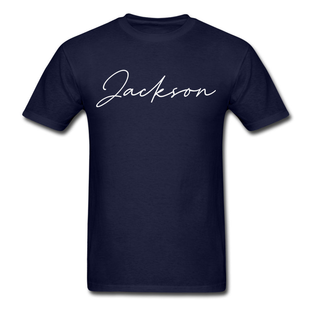 Jackson County Cursive T-Shirt - navy