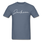 Jackson County Cursive T-Shirt - denim