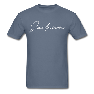 Jackson County Cursive T-Shirt - denim
