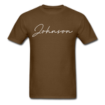 Johnson County Cursive T-Shirt - brown