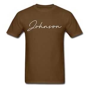 Johnson County Cursive T-Shirt - brown