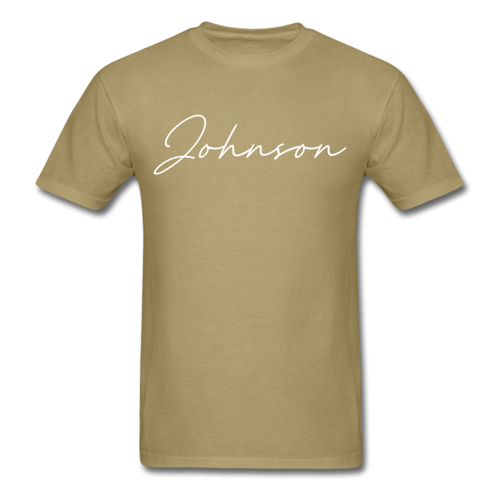 Johnson County Cursive T-Shirt - khaki