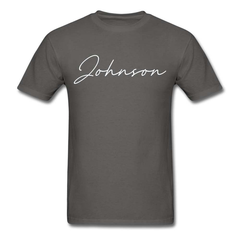 Johnson County Cursive T-Shirt - charcoal