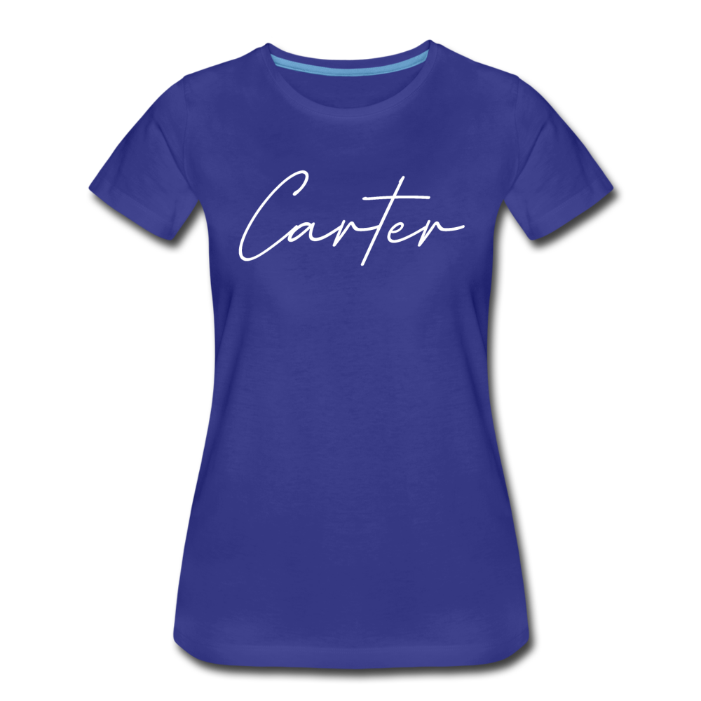 Carter County Cursive Women's T-Shirt - royal blue