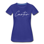 Carter County Cursive Women's T-Shirt - royal blue