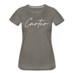 Carter County Cursive Women's T-Shirt - asphalt gray