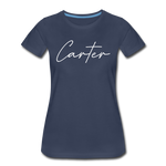 Carter County Cursive Women's T-Shirt - navy