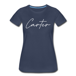 Carter County Cursive Women's T-Shirt - navy