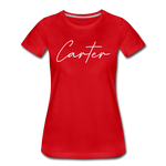 Carter County Cursive Women's T-Shirt - red