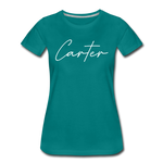 Carter County Cursive Women's T-Shirt - teal