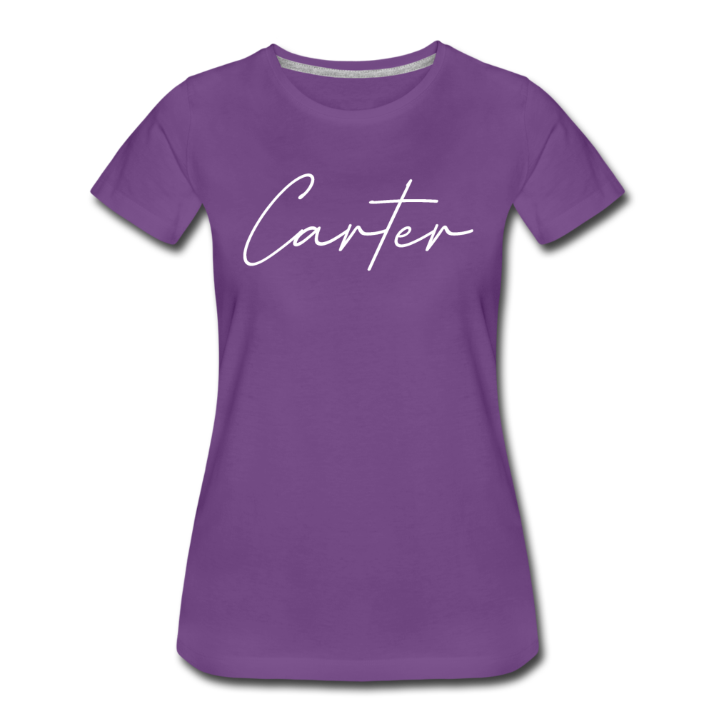 Carter County Cursive Women's T-Shirt - purple