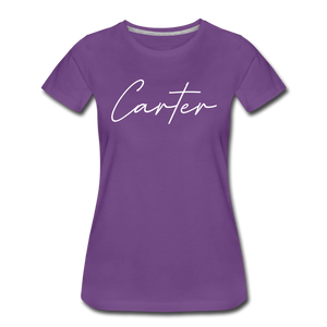 Carter County Cursive Women's T-Shirt - purple