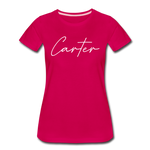 Carter County Cursive Women's T-Shirt - dark pink