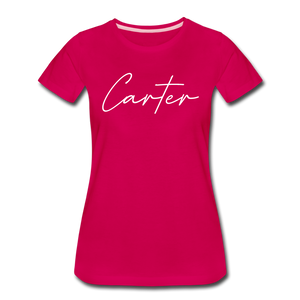 Carter County Cursive Women's T-Shirt - dark pink