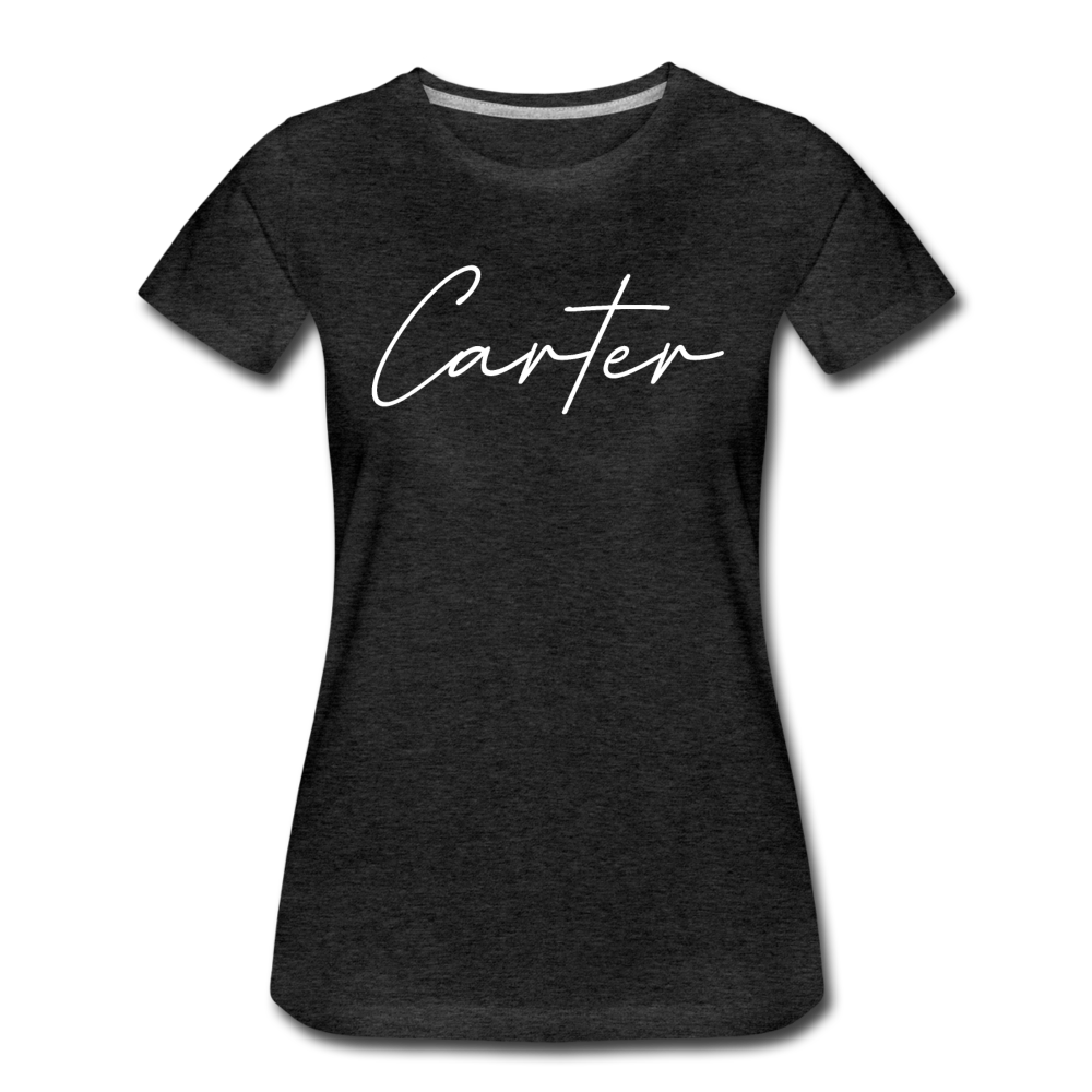 Carter County Cursive Women's T-Shirt - charcoal gray