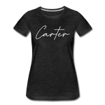 Carter County Cursive Women's T-Shirt - charcoal gray