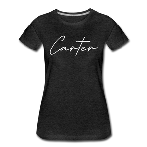 Carter County Cursive Women's T-Shirt - charcoal gray