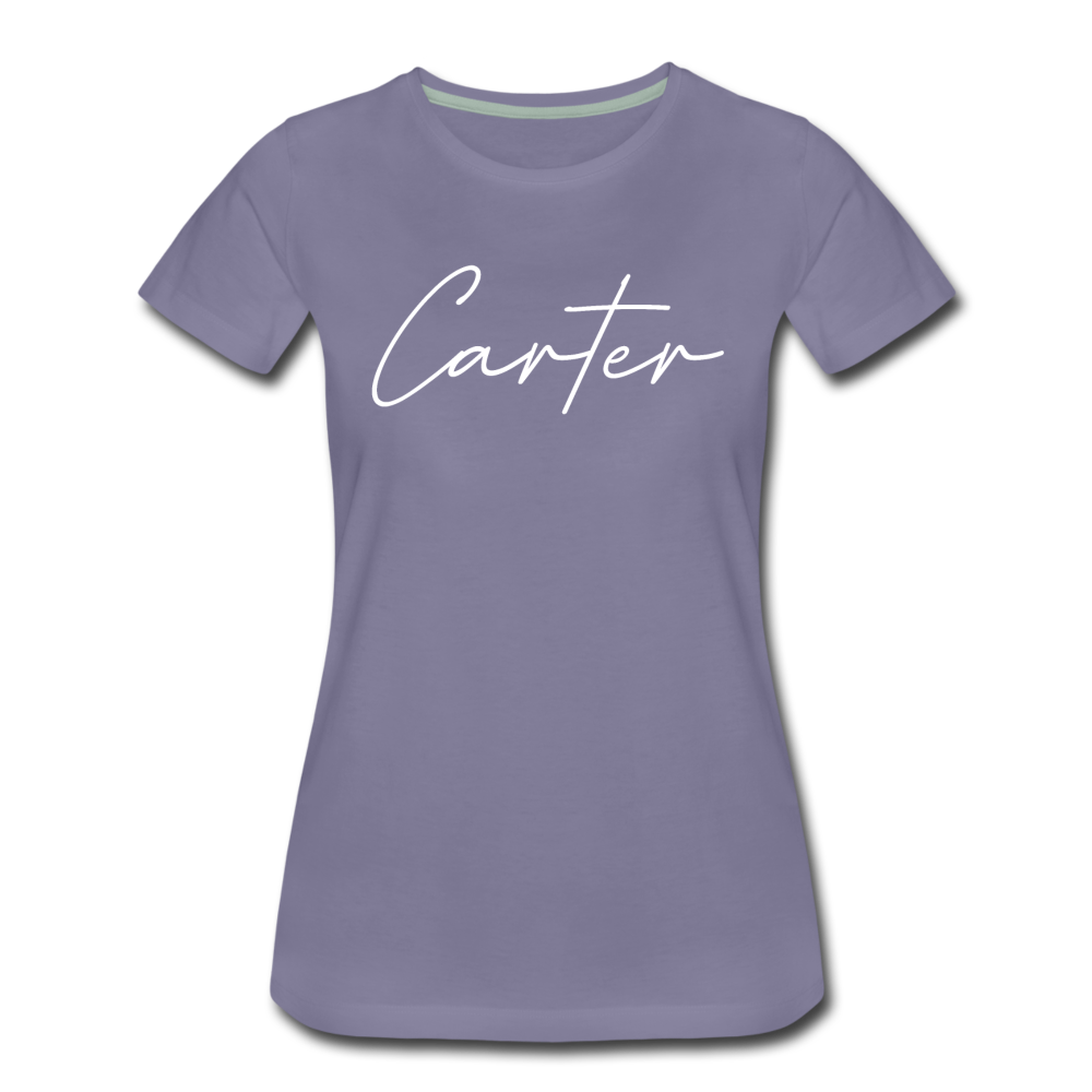 Carter County Cursive Women's T-Shirt - washed violet