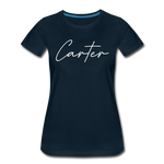 Carter County Cursive Women's T-Shirt - deep navy