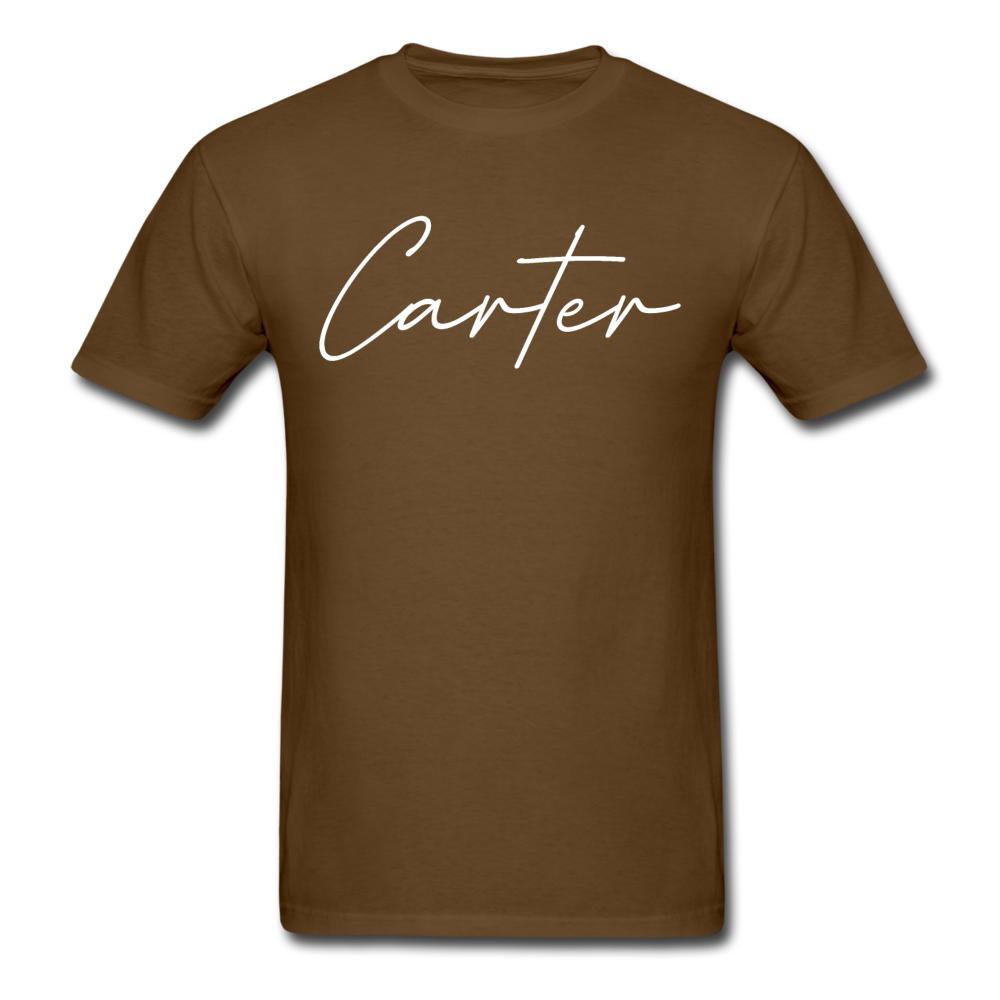 Carter County Cursive T-Shirt - brown