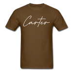 Carter County Cursive T-Shirt - brown