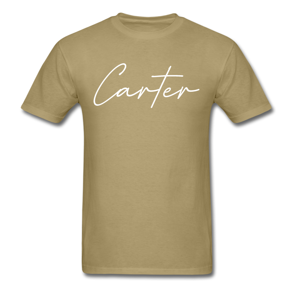 Carter County Cursive T-Shirt - khaki