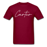 Carter County Cursive T-Shirt - burgundy