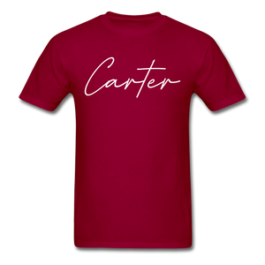 Carter County Cursive T-Shirt - dark red