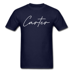 Carter County Cursive T-Shirt - navy