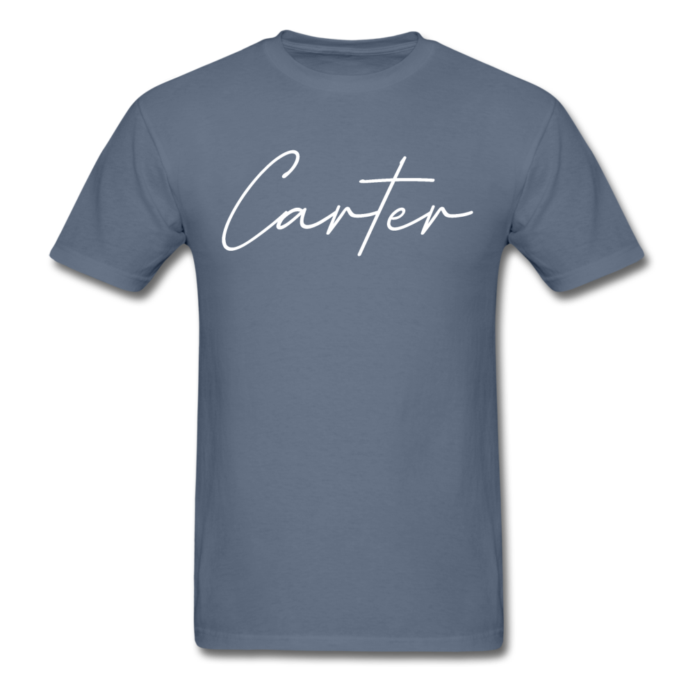 Carter County Cursive T-Shirt - denim