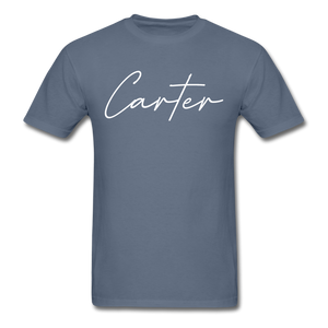 Carter County Cursive T-Shirt - denim