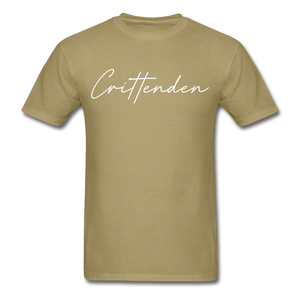 Crittenden County Cursive T-Shirt - khaki